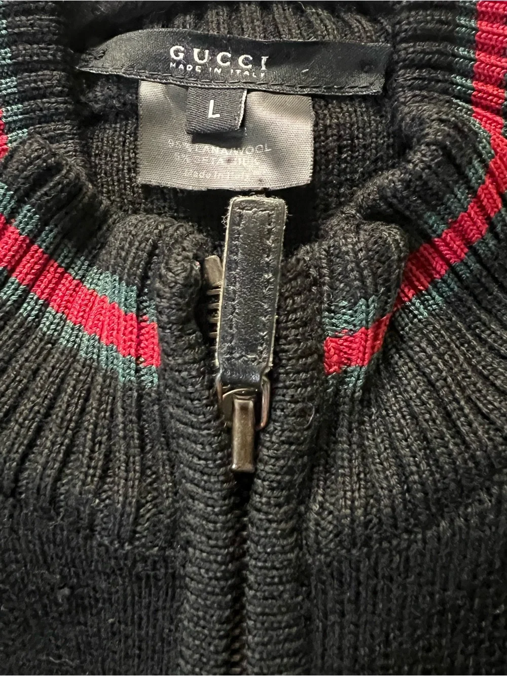 Gucci Wool/Silk Blend Bomber Jacket, size L
